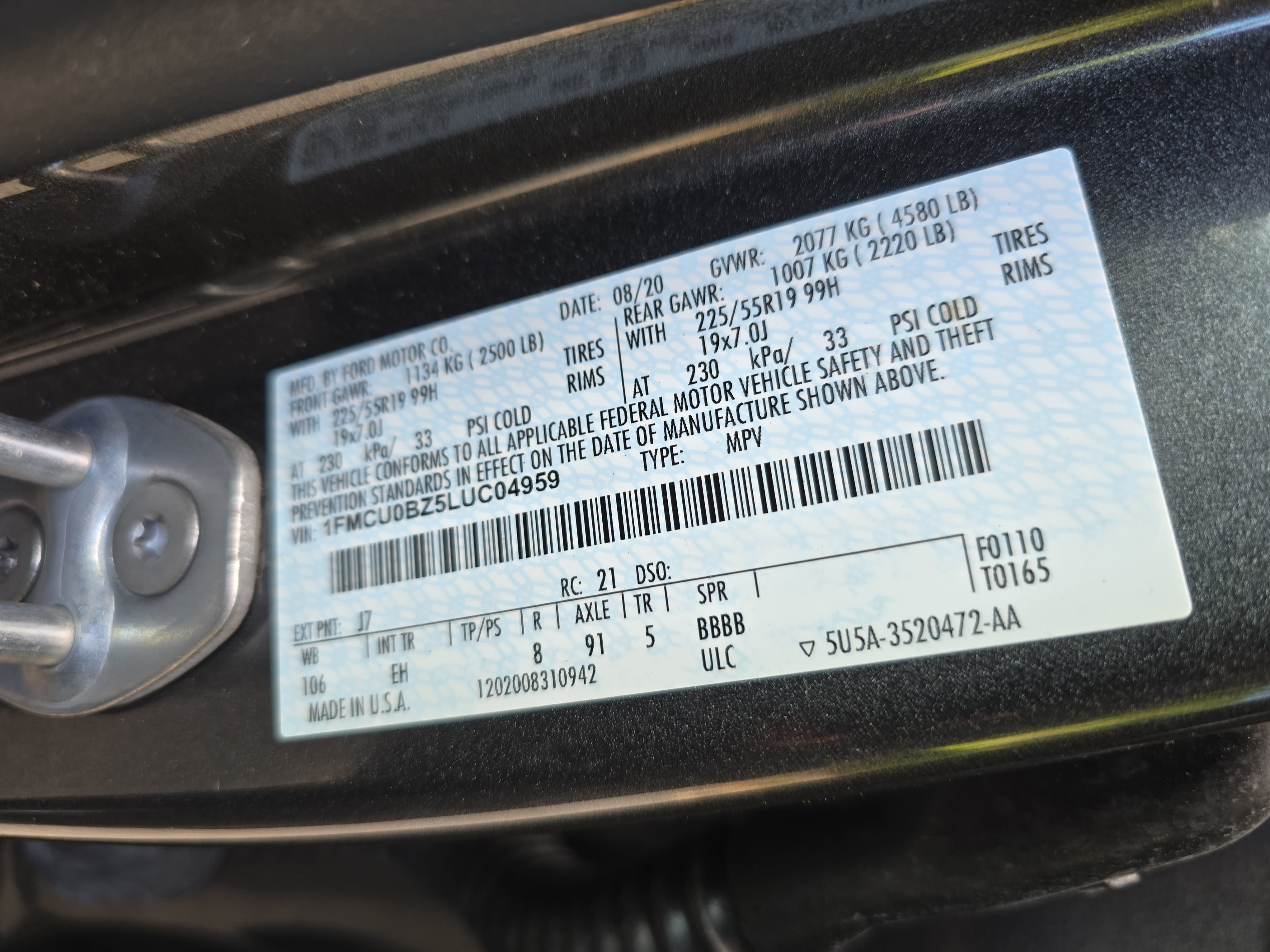 Used 2020 Ford Escape SE Sport FWD image 32
