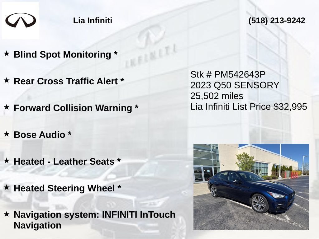 Certified 2023 INFINITI Q50 Sensory AWD/4WD image 20