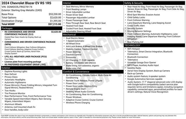Used 2024 Chevrolet Blazer EV RS AWD/4WD image 6