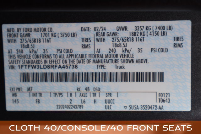 Used 2024 Ford F150 XLT w/ Equipment Group 302A MID AWD/4WD image 38
