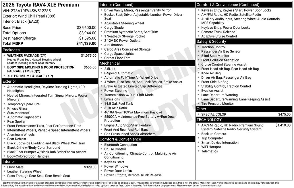 Used 2025 Toyota RAV4 XLE Premium w/ Weather Package AWD/4WD image 7