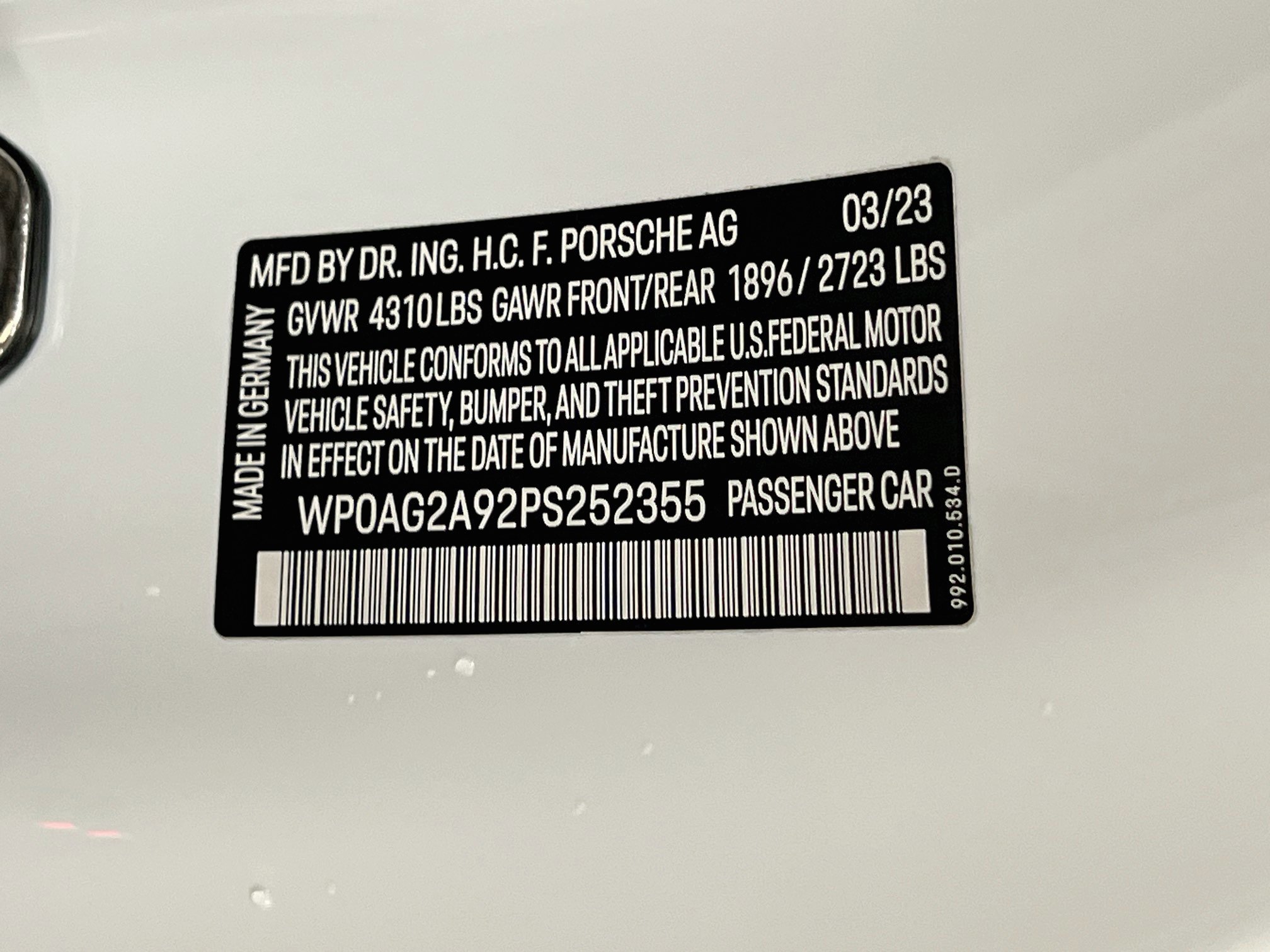 Certified 2023 Porsche 911 Sport Classic RWD image 33