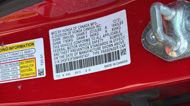 Used 2022 Honda Civic Sport image 29