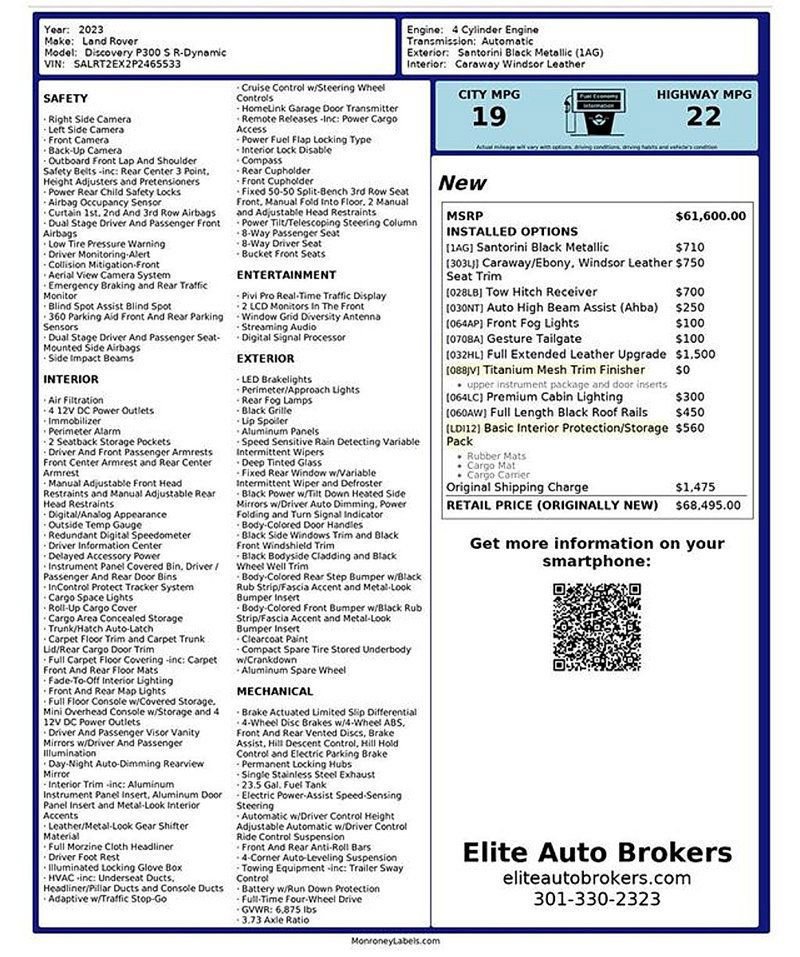 Used 2023 Land Rover Discovery S R-Dynamic image 63