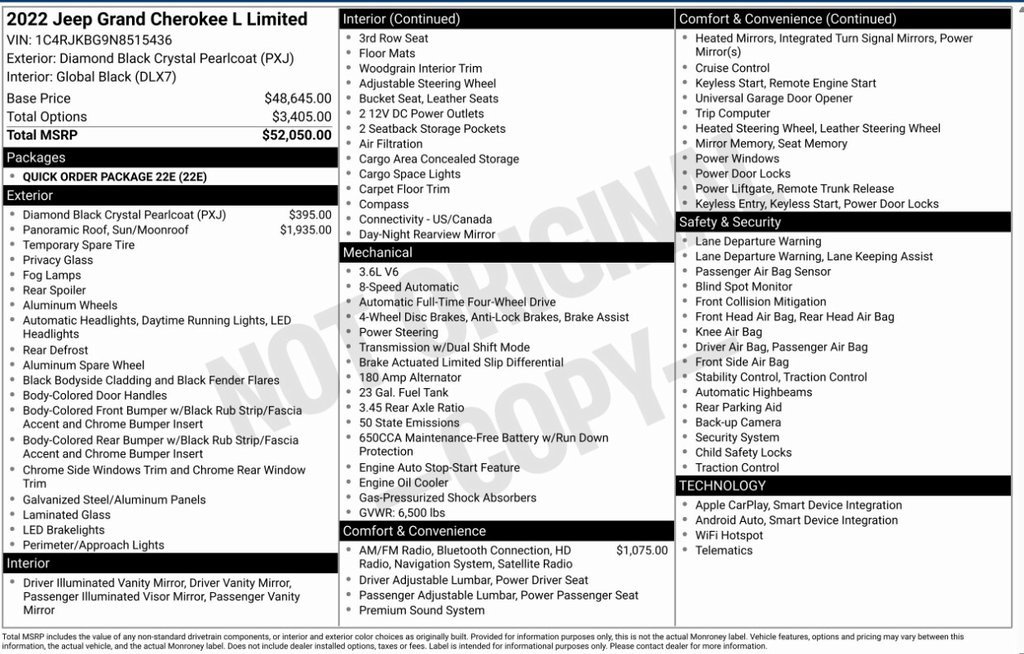 Used 2022 Jeep Grand Cherokee L Limited image 3