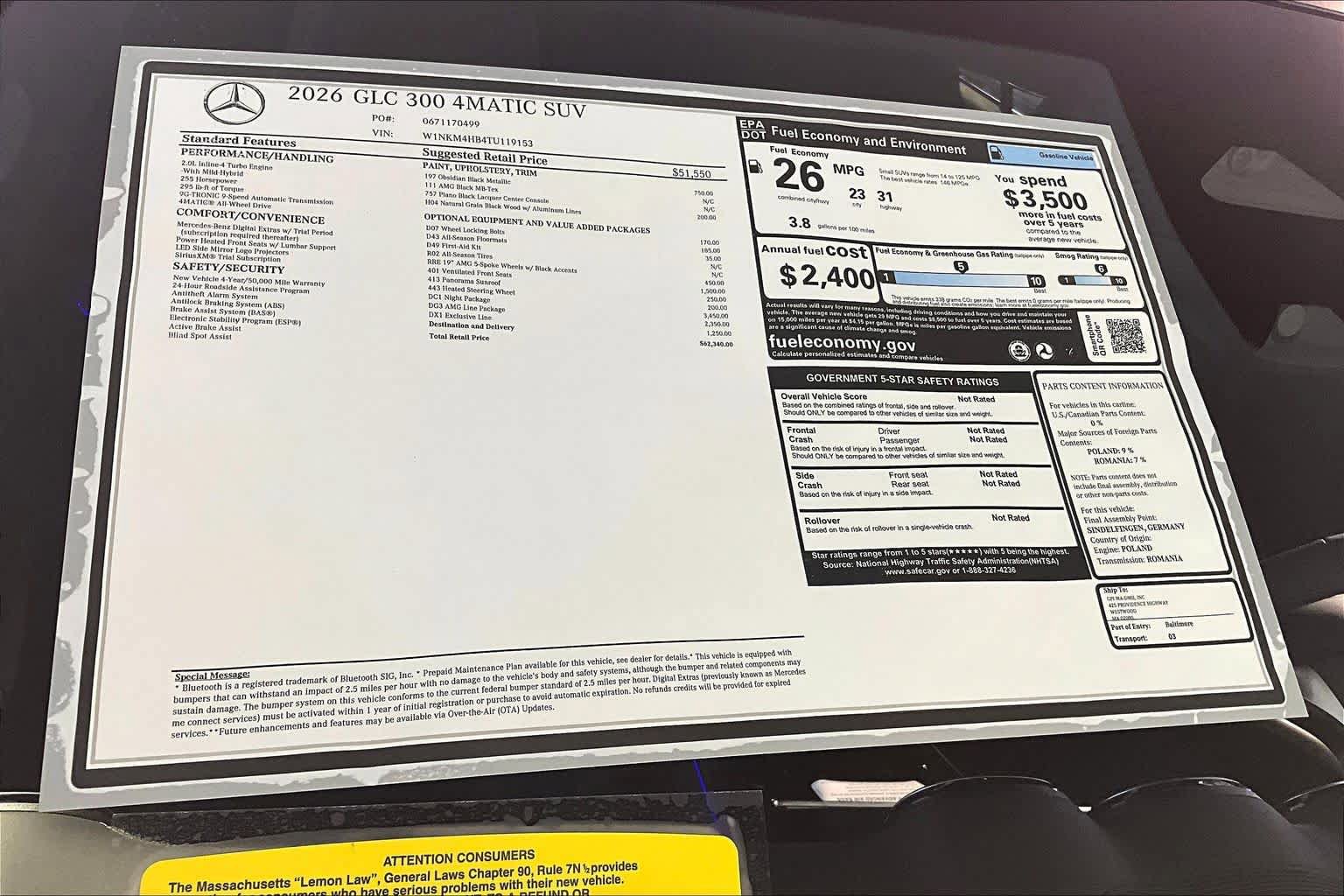 New 2026 Mercedes-Benz GLC 300 4MATIC image 18