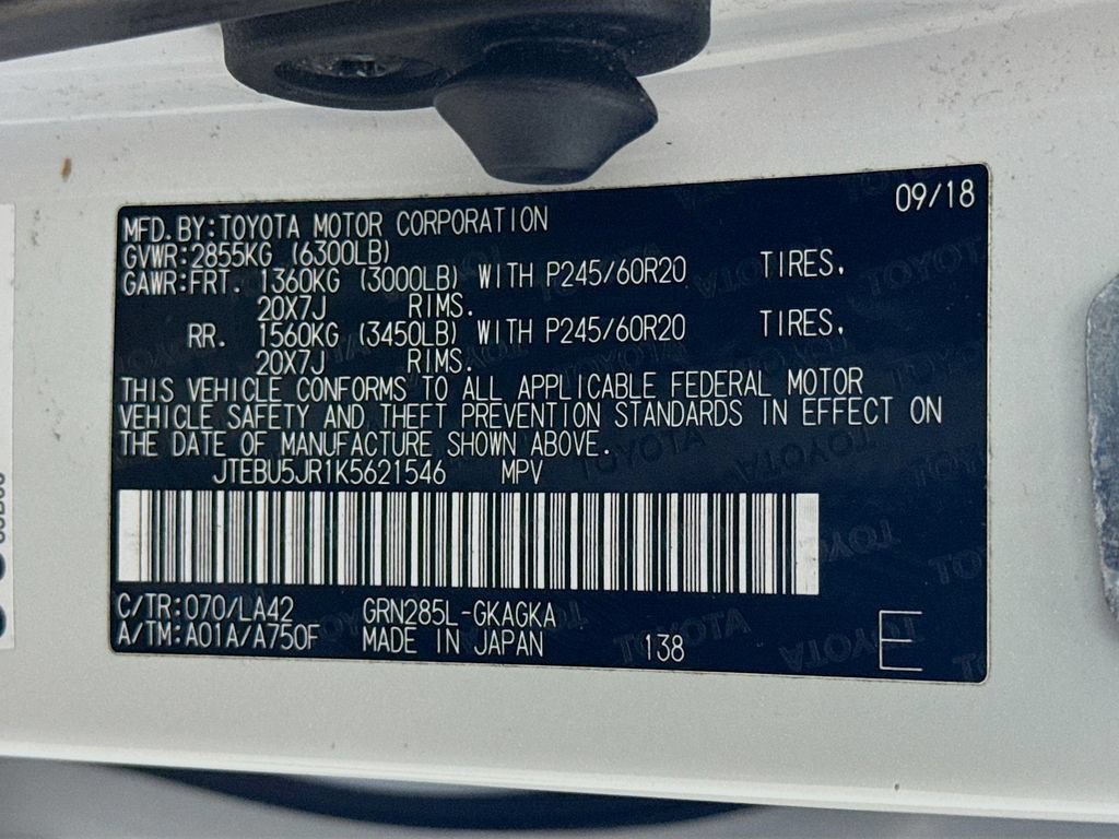 Certified 2019 Toyota 4Runner Limited AWD/4WD image 33