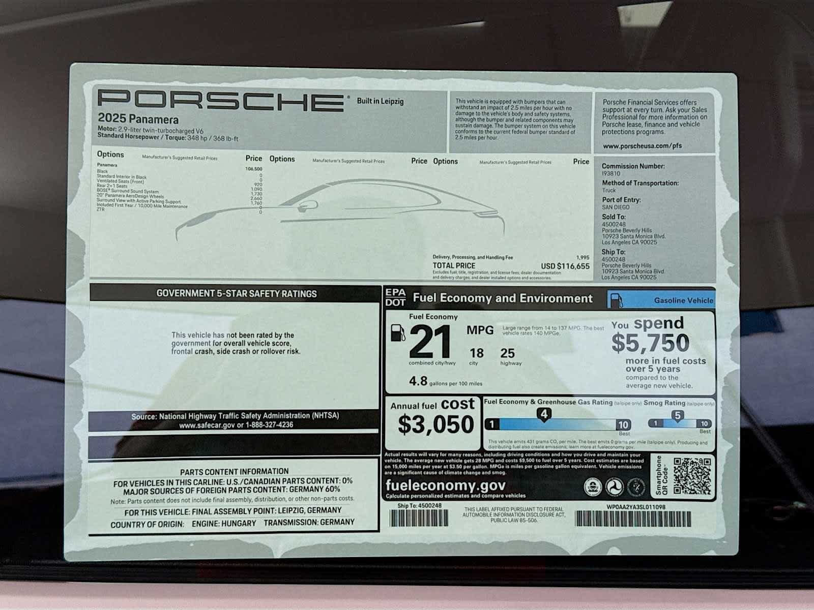New 2025 Porsche Panamera RWD image 54