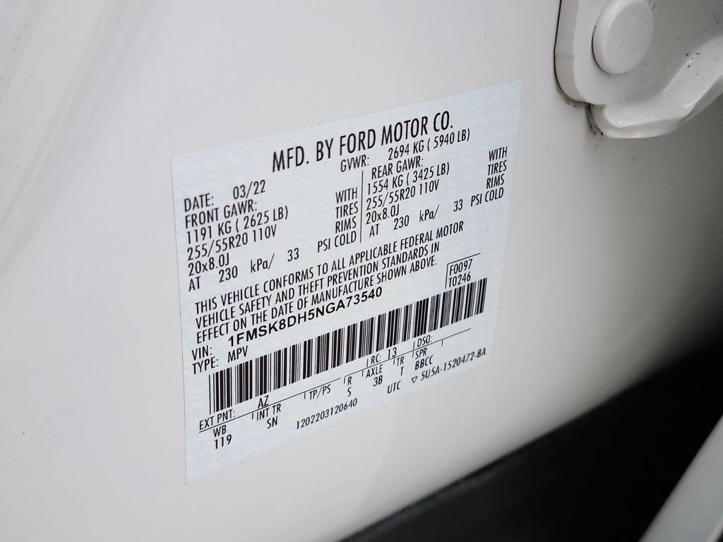 Certified 2022 Ford Explorer XLT w/ Equipment Group 202A image 33