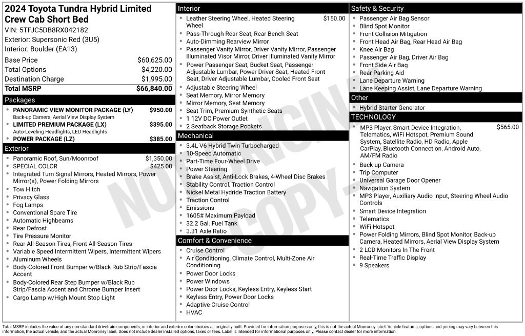 Used 2024 Toyota Tundra Limited AWD/4WD image 34