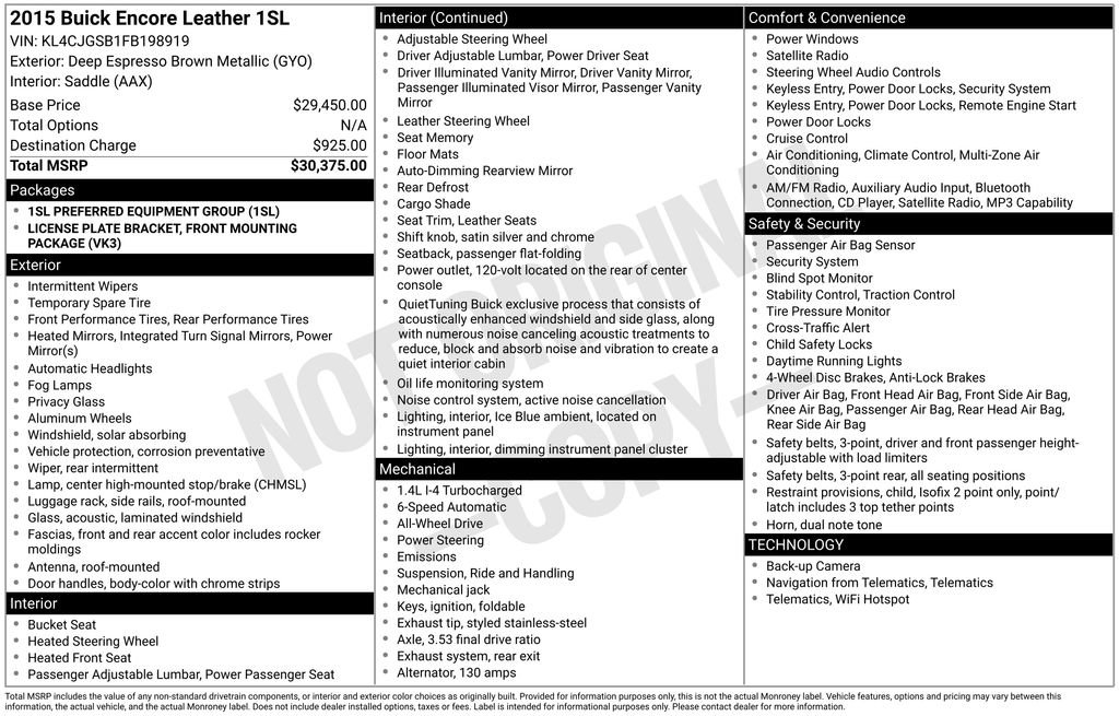 Used 2015 Buick Encore Leather image 2