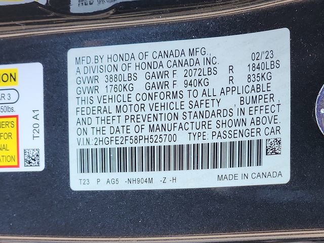 Certified 2023 Honda Civic Sport image 27