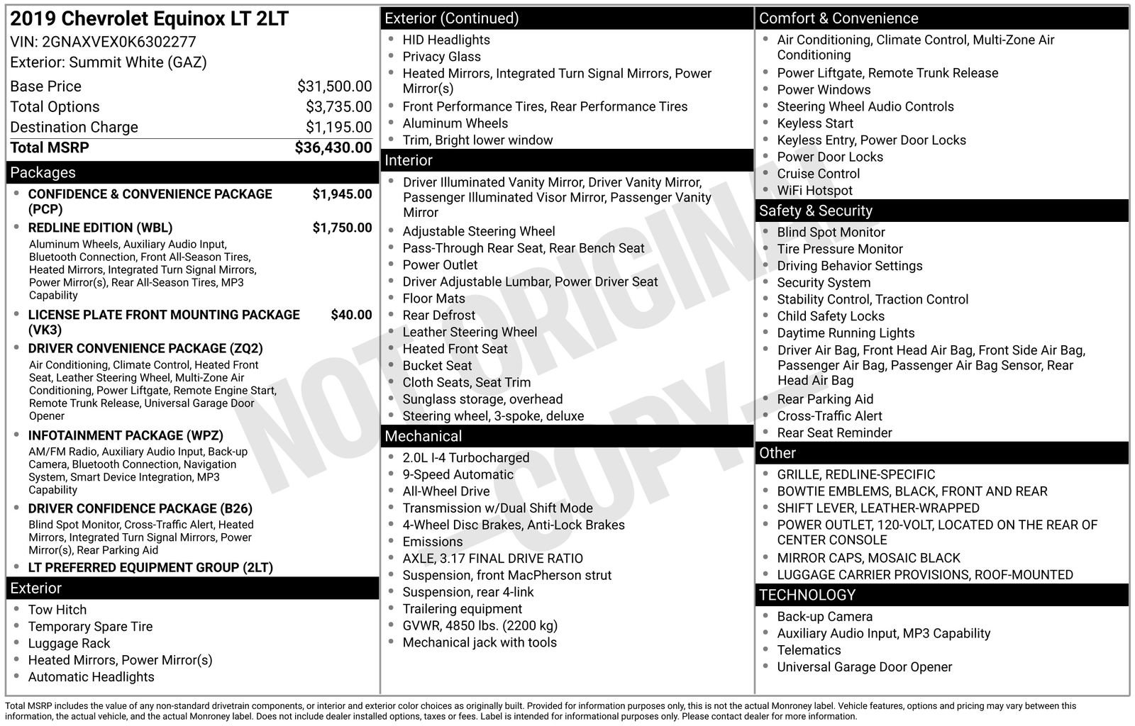 Used 2019 Chevrolet Equinox LT AWD/4WD image 17