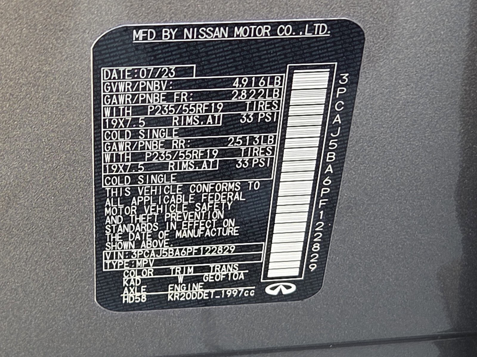 Certified 2023 INFINITI QX50 Luxe image 60