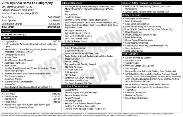 Certified 2025 Hyundai Santa Fe Calligraphy AWD/4WD image 4