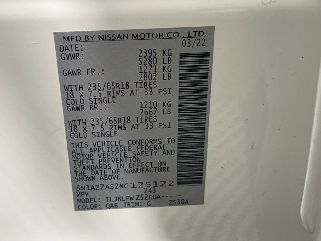 Used 2022 Nissan Murano S w/ Cargo Package AWD/4WD image 31