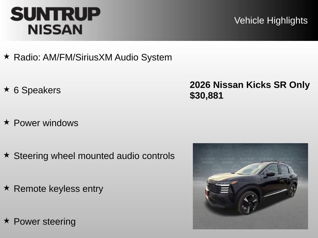Used 2026 Nissan Kicks SR w/ SR Premium Package FWD image 8