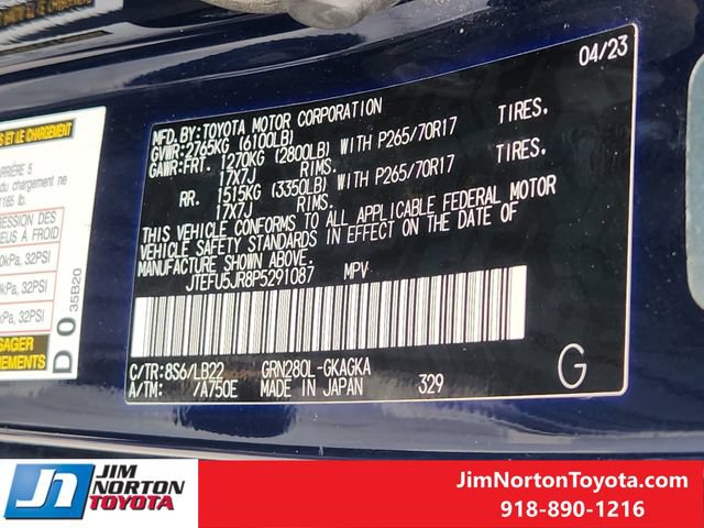 Used 2023 Toyota 4Runner SR5 Premium w/ Moonroof Package RWD image 34