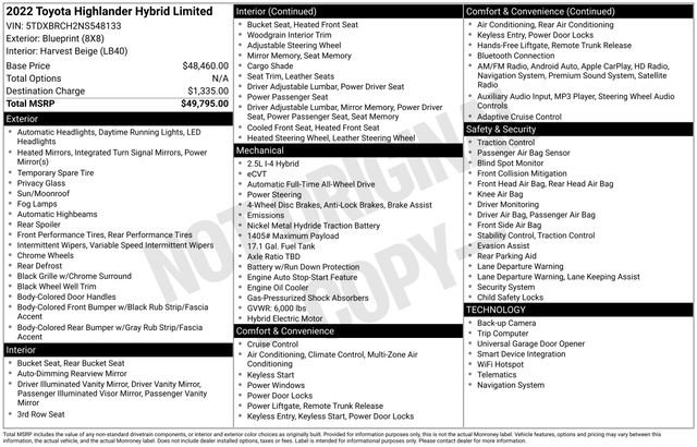 Used 2022 Toyota Highlander Limited image 33