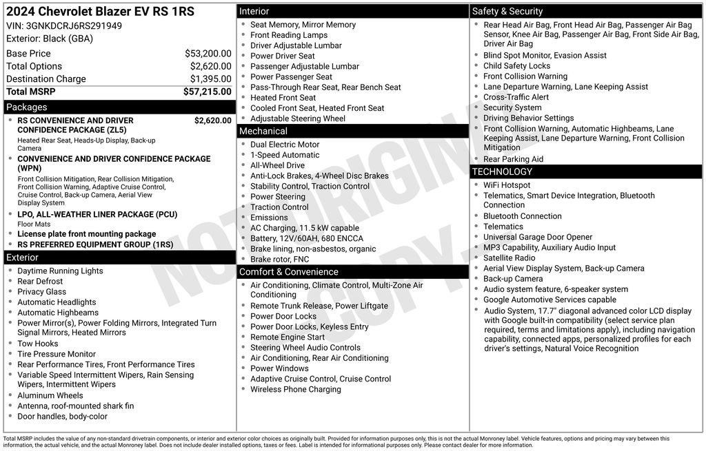 Used 2024 Chevrolet Blazer EV RS AWD/4WD image 4