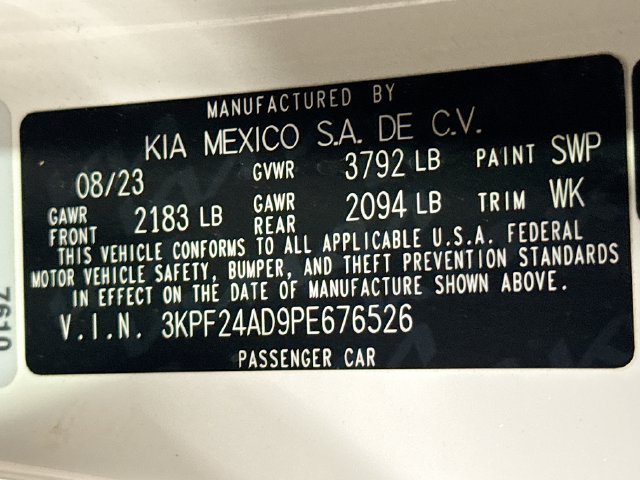 Certified 2023 Kia Forte LXS FWD image 30