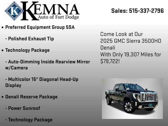 Used 2025 GMC Sierra 3500 Denali w/ Denali Reserve Package AWD/4WD image 37