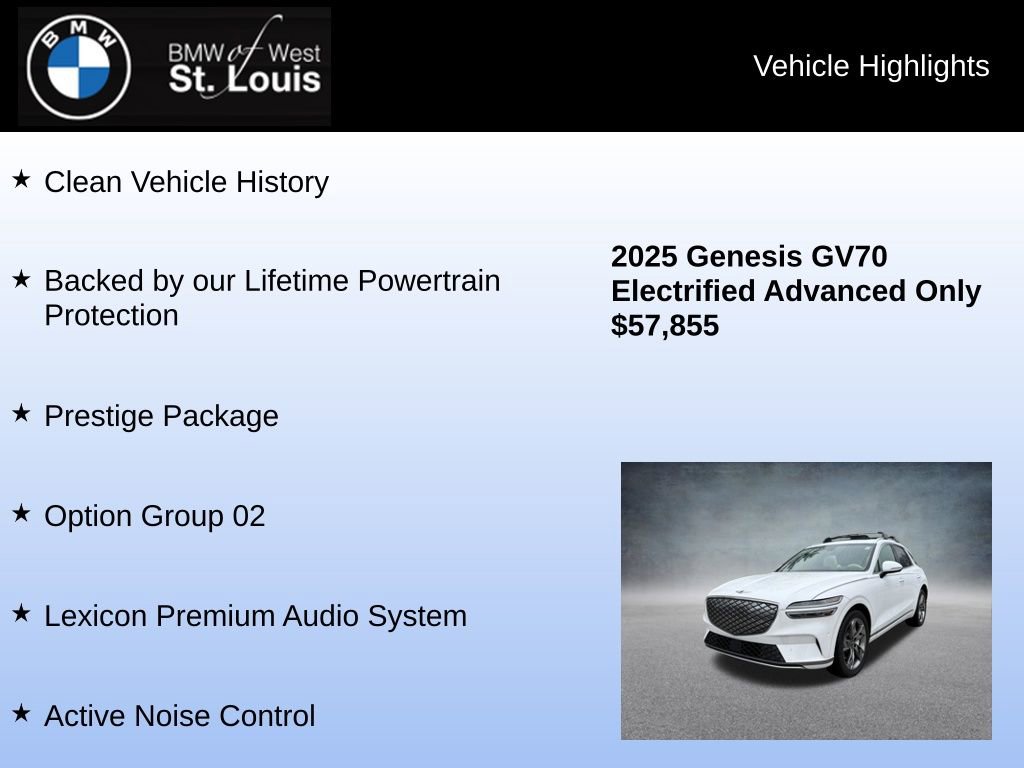 Used 2025 Genesis Electrified GV70 Advanced w/ Prestige Package image 8