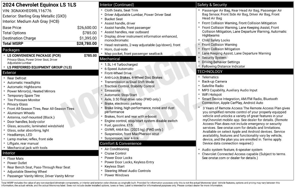 Used 2024 Chevrolet Equinox LS w/ LS Convenience Package FWD image 8