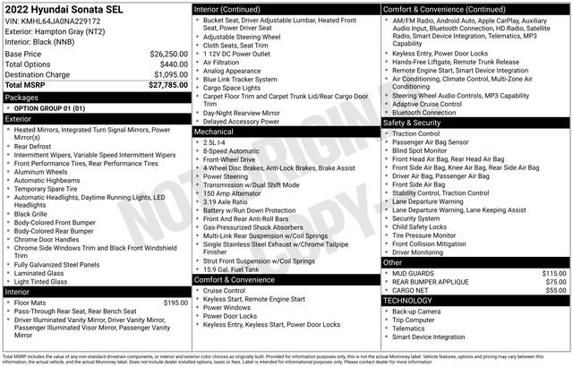 Used 2022 Hyundai Sonata SEL image 5