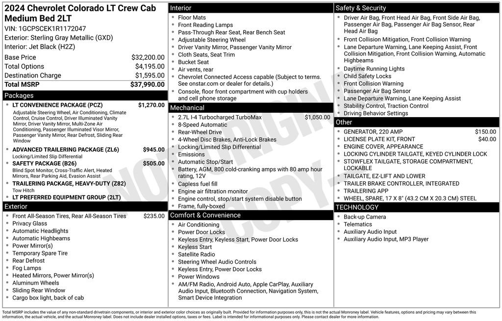 Used 2024 Chevrolet Colorado LT w/ LT Convenience Package image 29