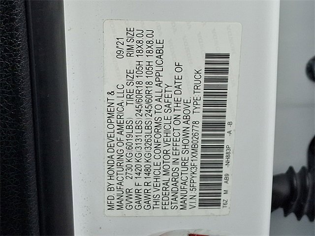 Used 2021 Honda Ridgeline Sport image 27