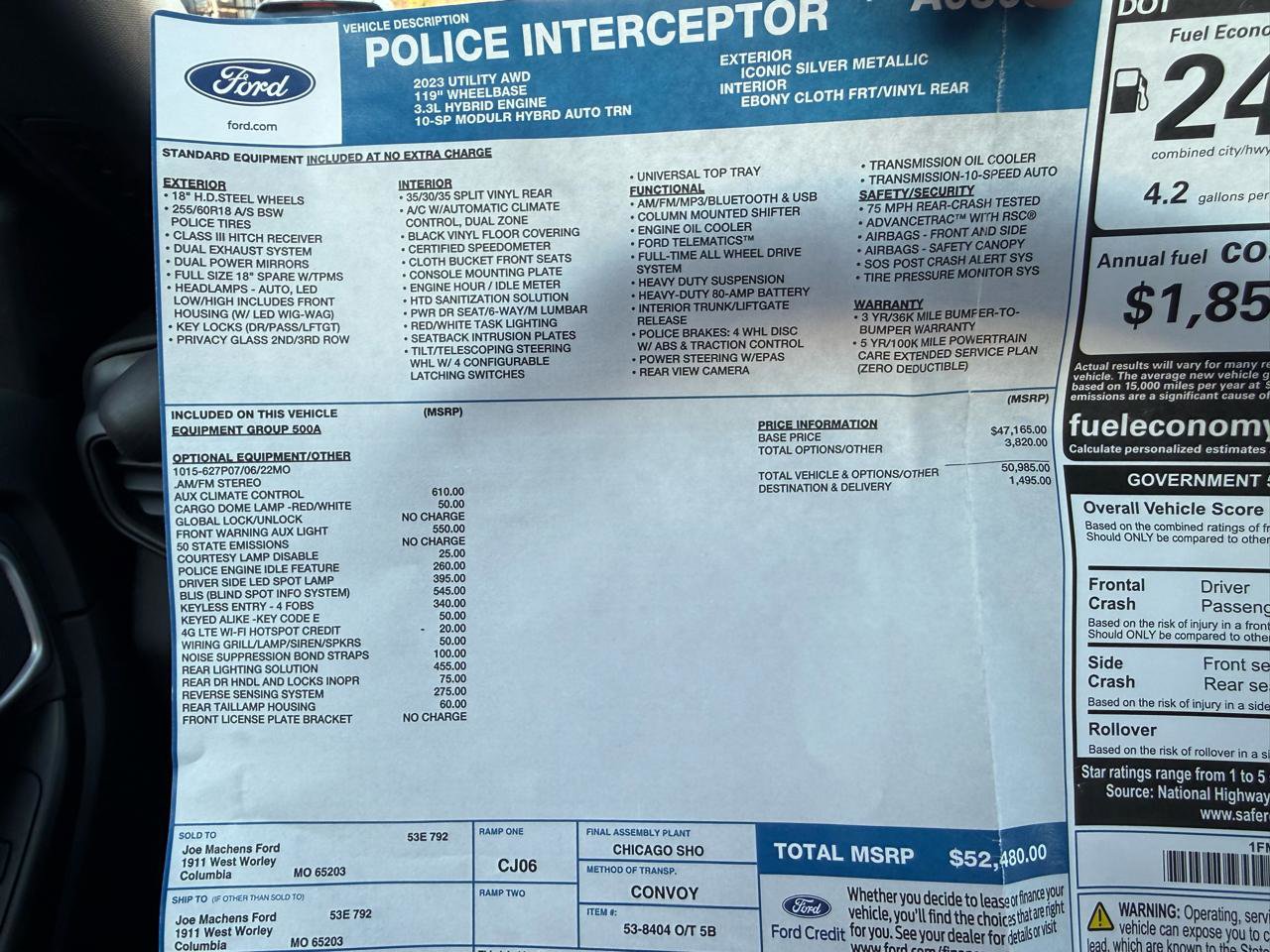 Used 2023 Ford Explorer 4WD Police Interceptor image 27