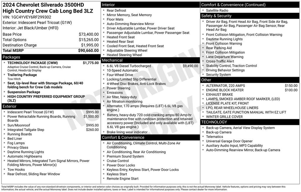 Used 2024 Chevrolet Silverado 3500 High Country w/ Technology Package image 6