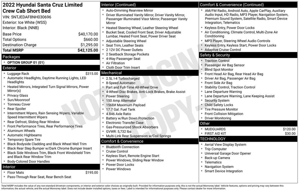 Used 2022 Hyundai Santa Cruz Limited image 3