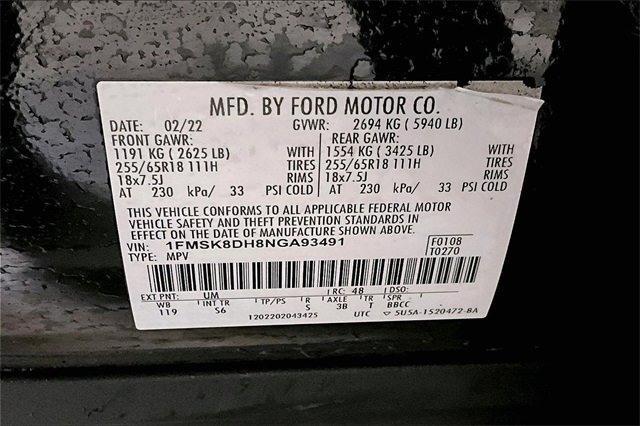 Used 2022 Ford Explorer XLT w/ Equipment Group 202A image 30