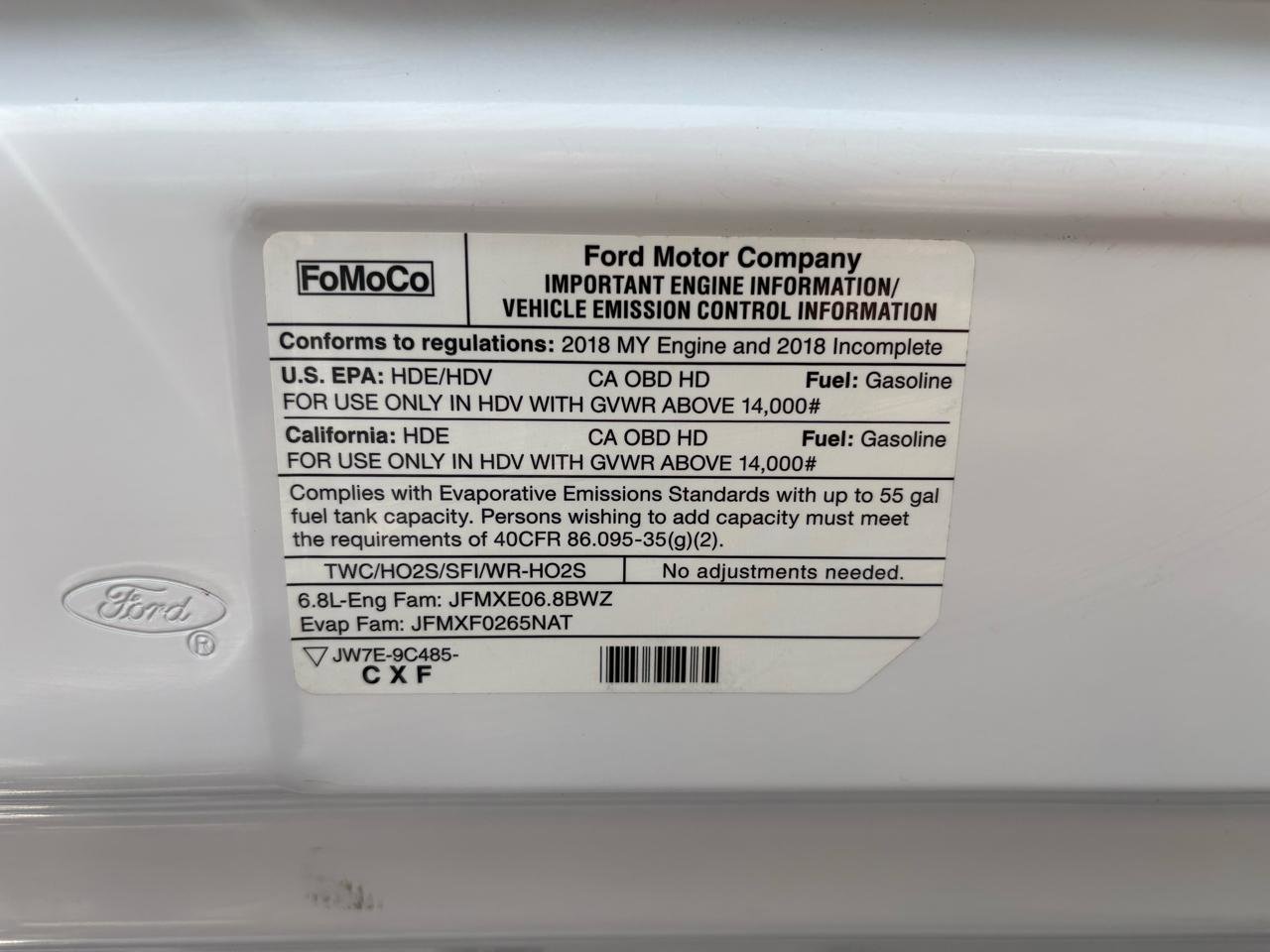 Used 2018 Ford E-450 and Econoline 450 Super Duty w/ Motorhome Prep Package RWD image 12