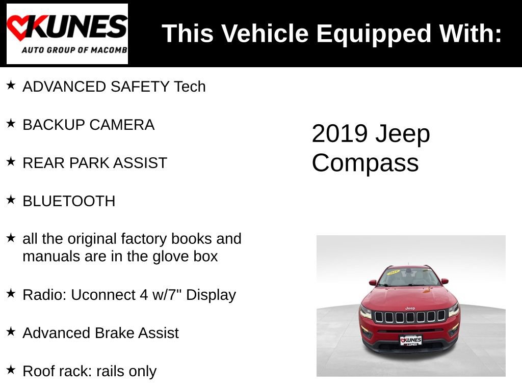 Used 2019 Jeep Compass Latitude w/ Safety & Security Group image 3