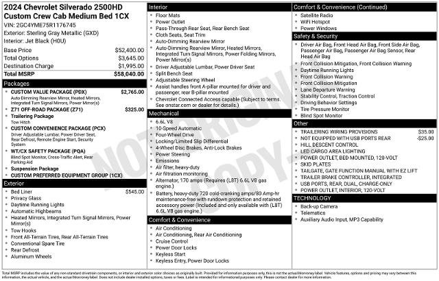 Used 2024 Chevrolet Silverado 2500 Custom w/ Custom Value Package AWD/4WD image 6