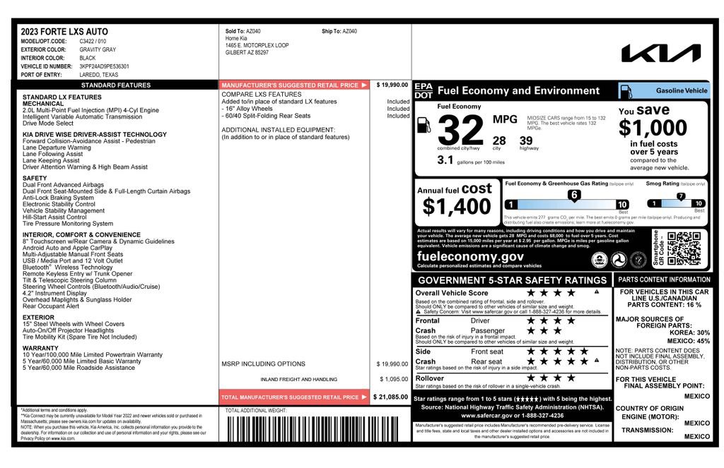 Used 2023 Kia Forte LXS image 4