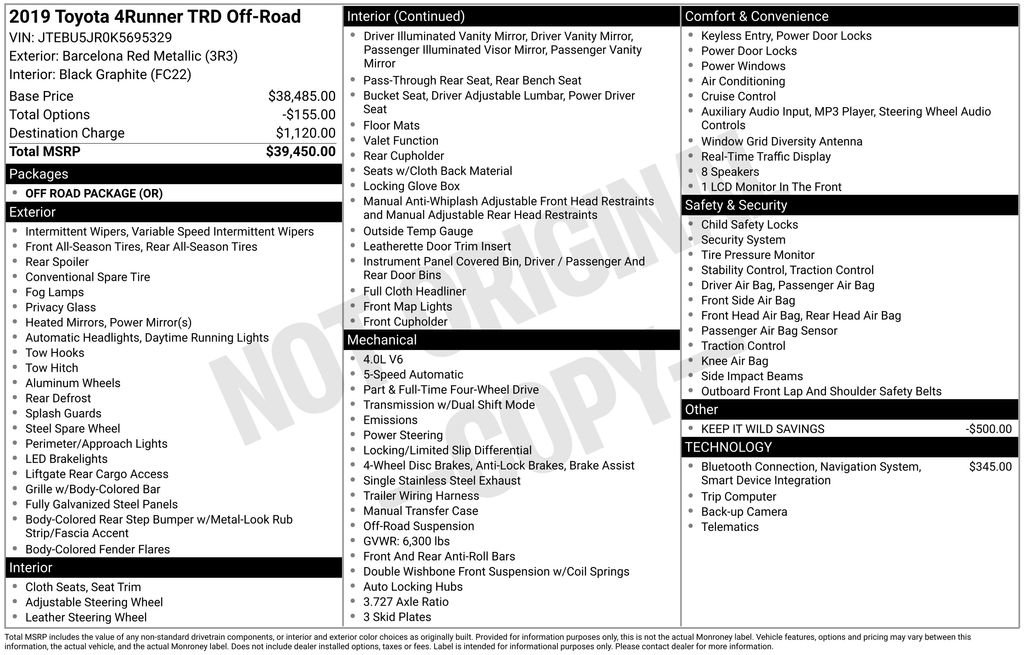 Used 2019 Toyota 4Runner TRD Off-Road image 6