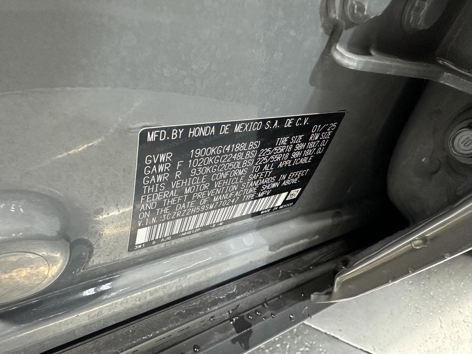 Certified 2025 Honda HR-V Sport image 13