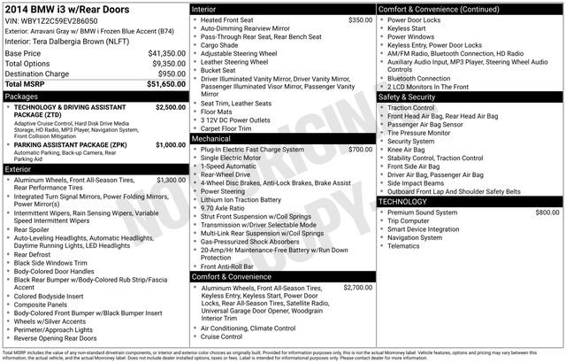 Used 2014 BMW i3 image 3
