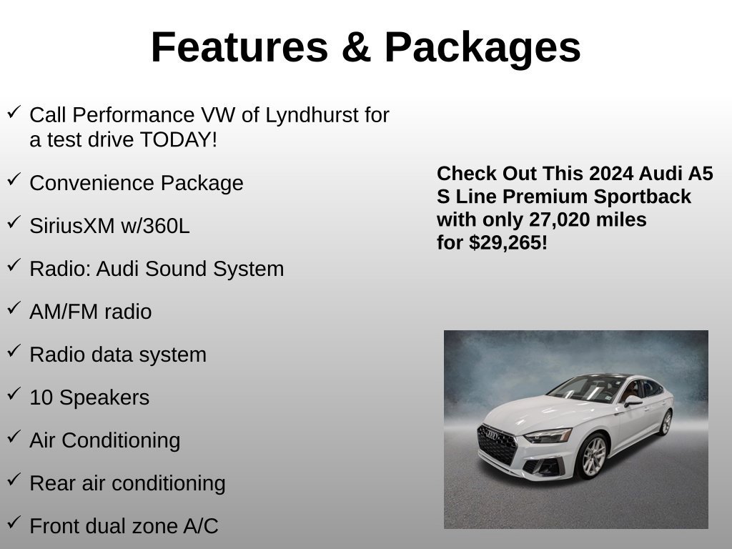 Used 2024 Audi A5 2.0T Premium w/ Convenience Package AWD/4WD image 4