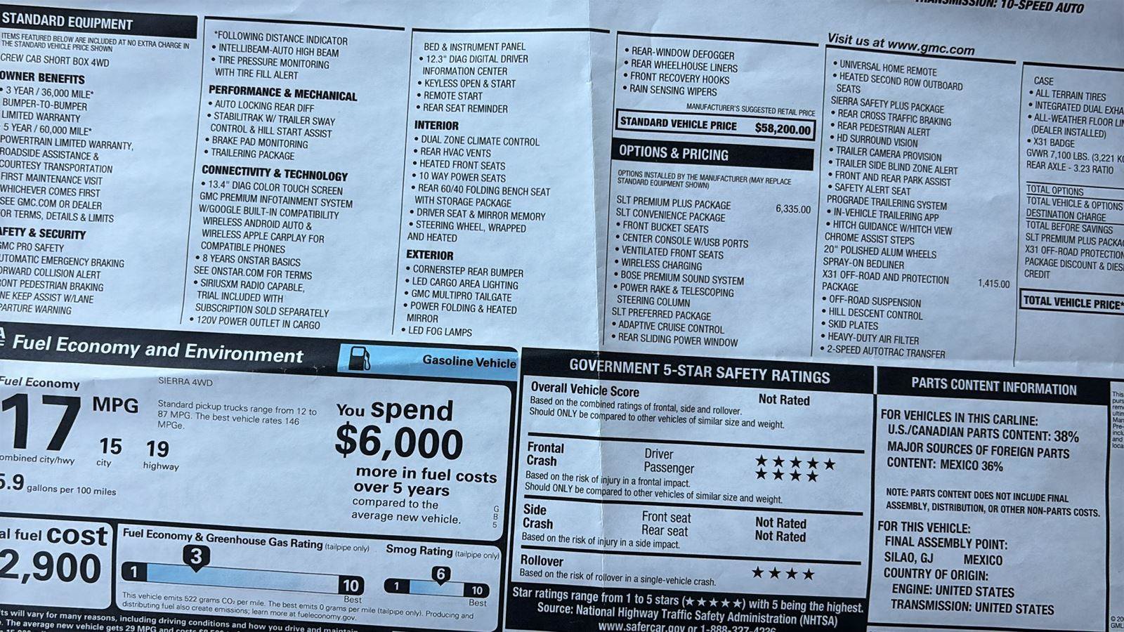New 2026 GMC Sierra 1500 SLT w/ SLT Premium Plus Package AWD/4WD image 36