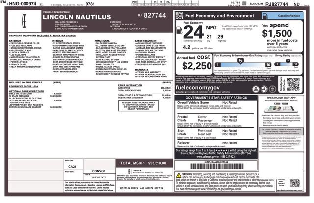 Used 2024 Lincoln Nautilus Premier w/ Jet Appearance Package AWD/4WD image 24