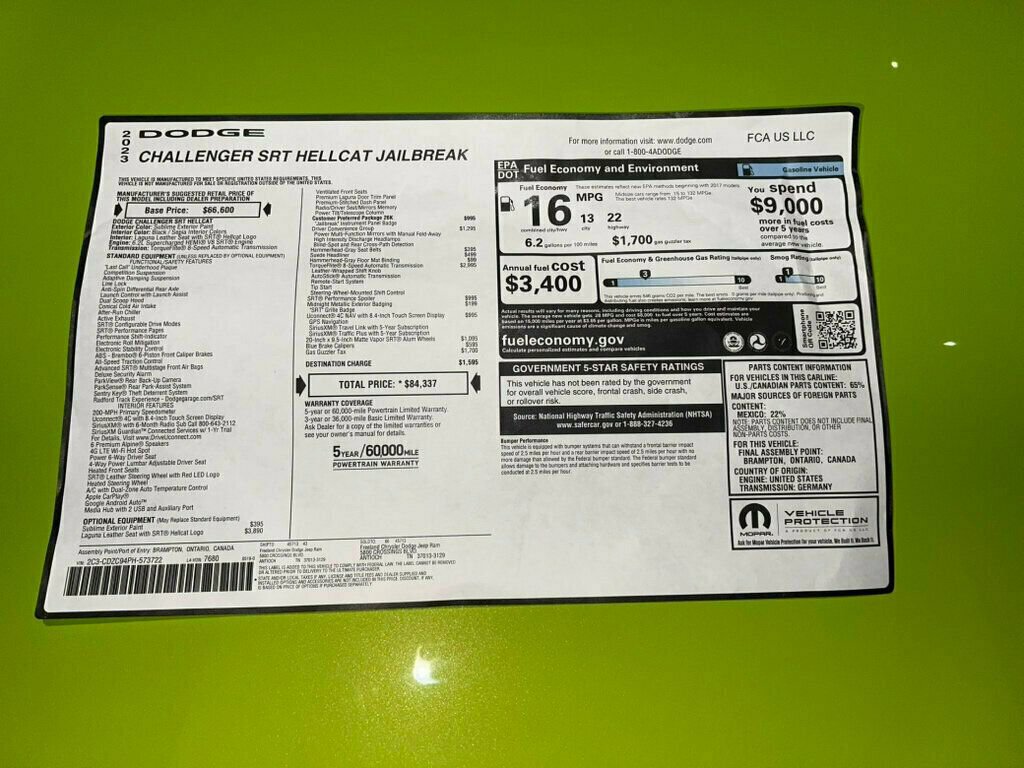 Used 2023 Dodge Challenger SRT Hellcat w/ Driver Convenience Group image 27