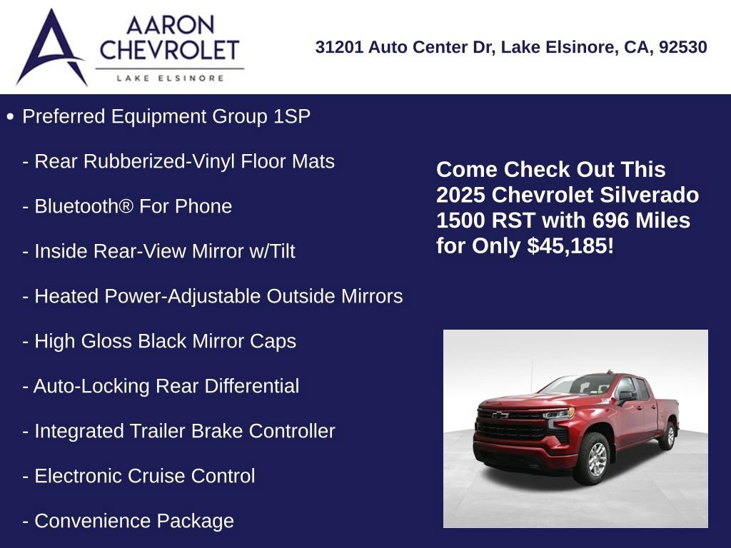 Used 2025 Chevrolet Silverado 1500 RST w/ Z71 Off-Road Package AWD/4WD image 10