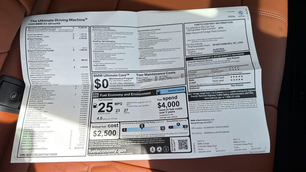 New 2026 BMW X5 xDrive40i w/ M Sport Package image 27