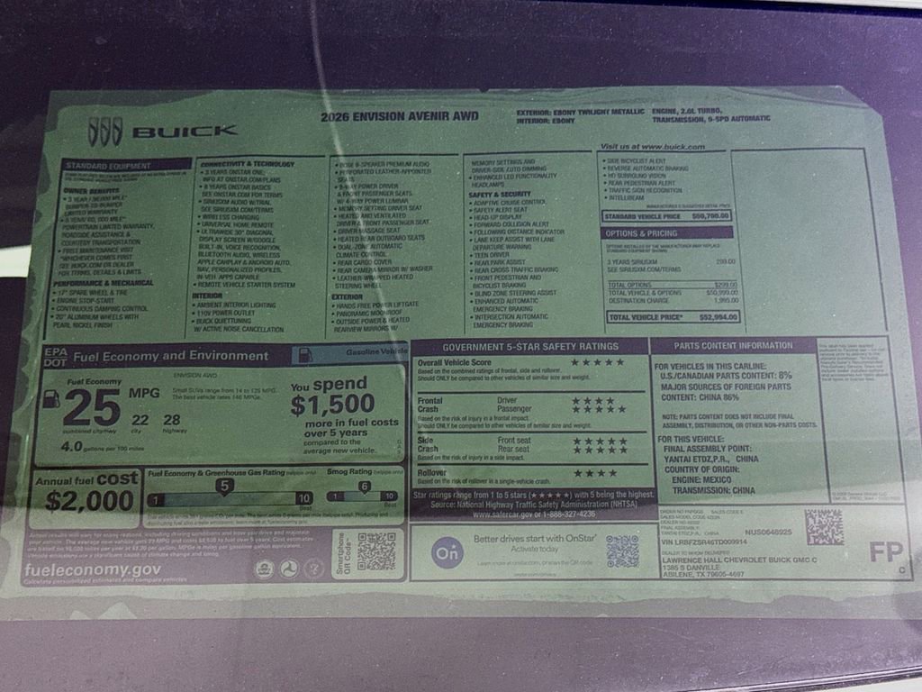 New 2026 Buick Envision Avenir image 20