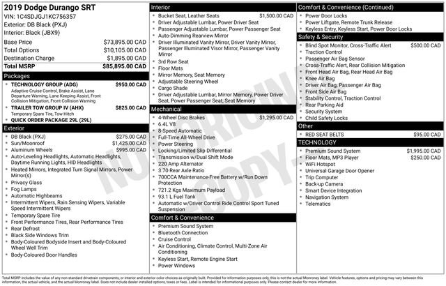 Used 2019 Dodge Durango SRT w/ Technology Group image 32